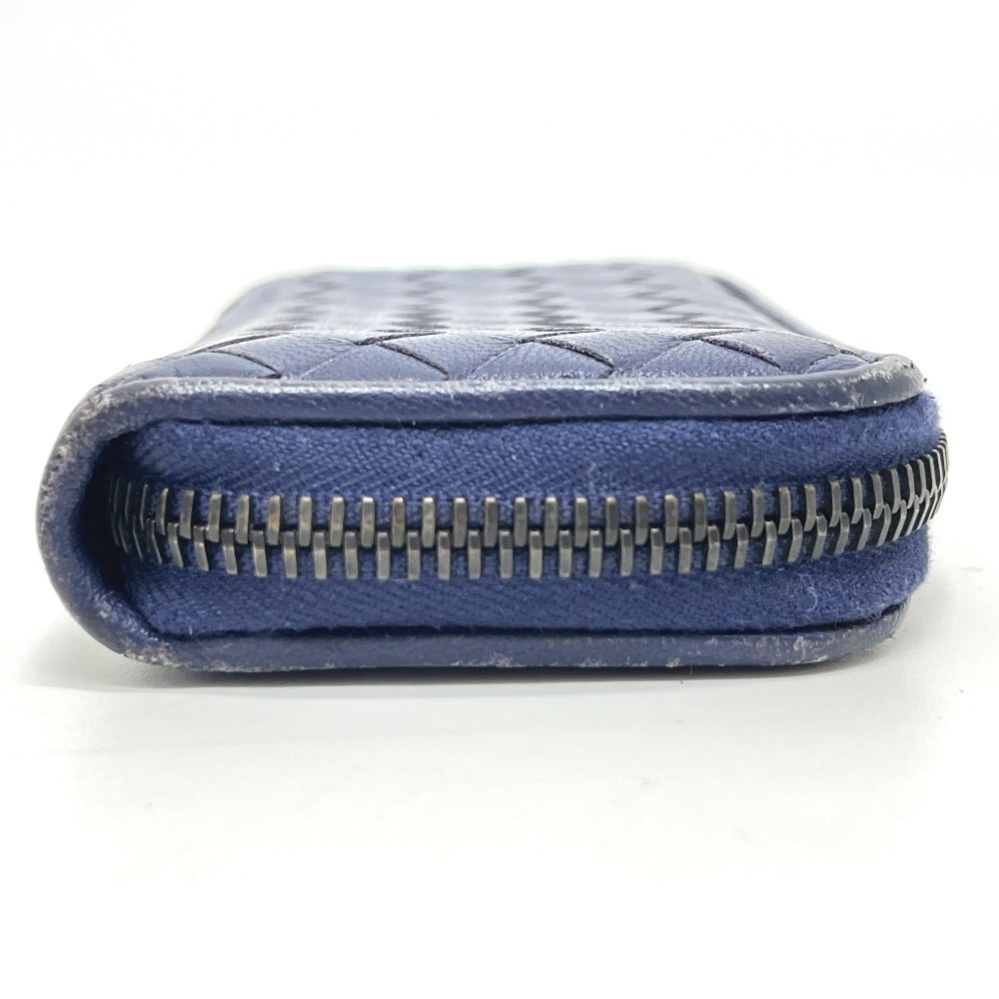 Bottega Veneta Intrecciato Blue Leather Coin Purse/Coin Case