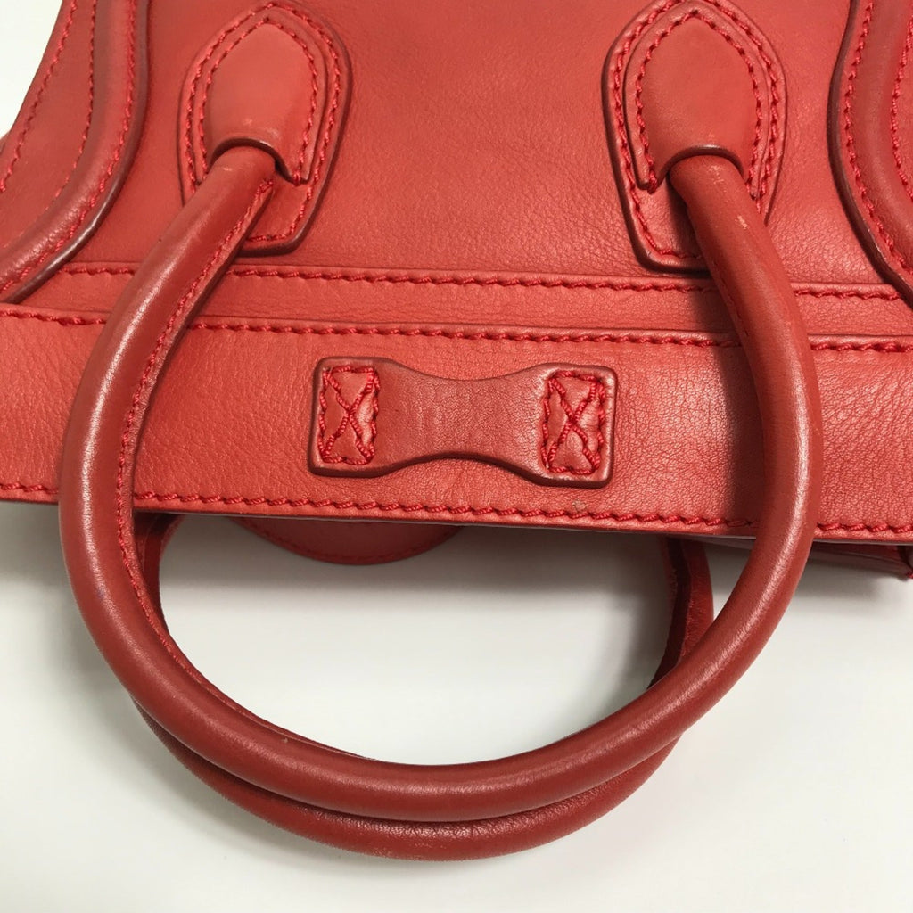 Celine Red Leather Handbag