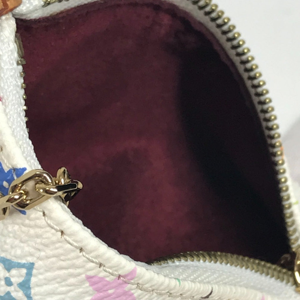 Louis Vuitton Blanc White Monogram Multicolore Coin Purse/Coin Case