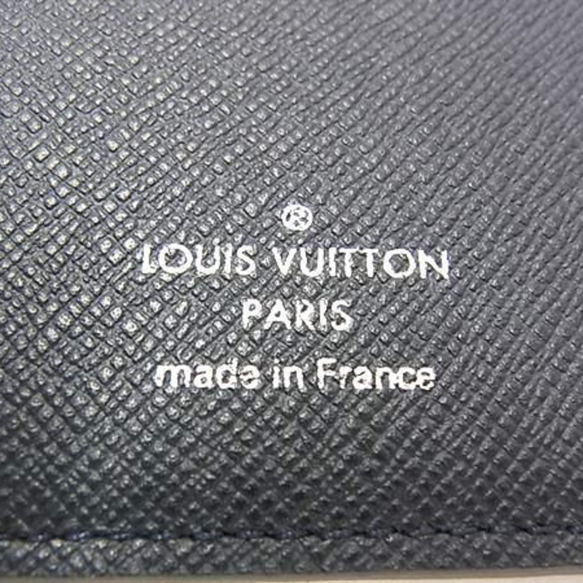 Louis Vuitton Ardoise Black Taiga Leather Long Wallet
