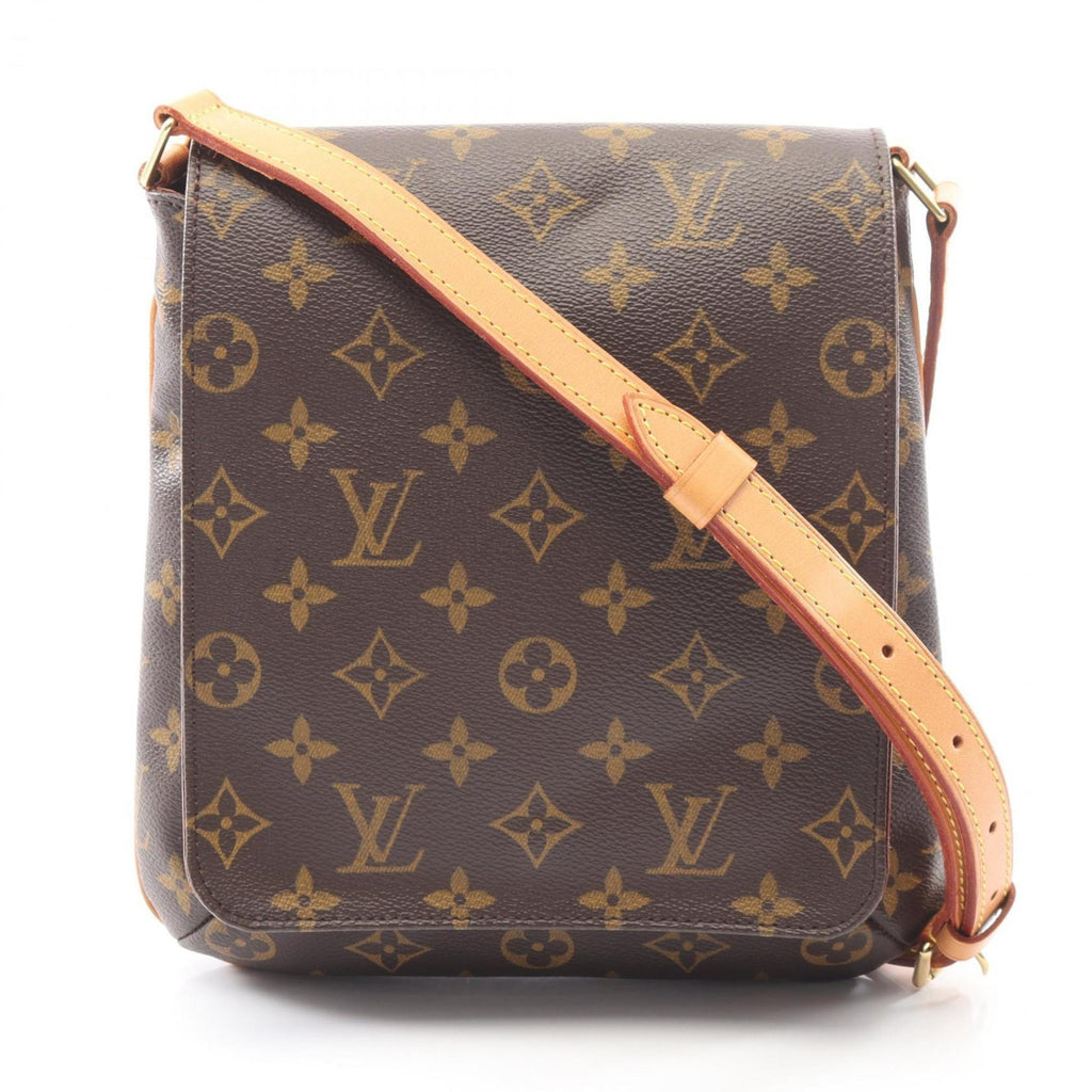 Louis Vuitton Monogram Brown Coated Canvas Leather Shoulder Bag
