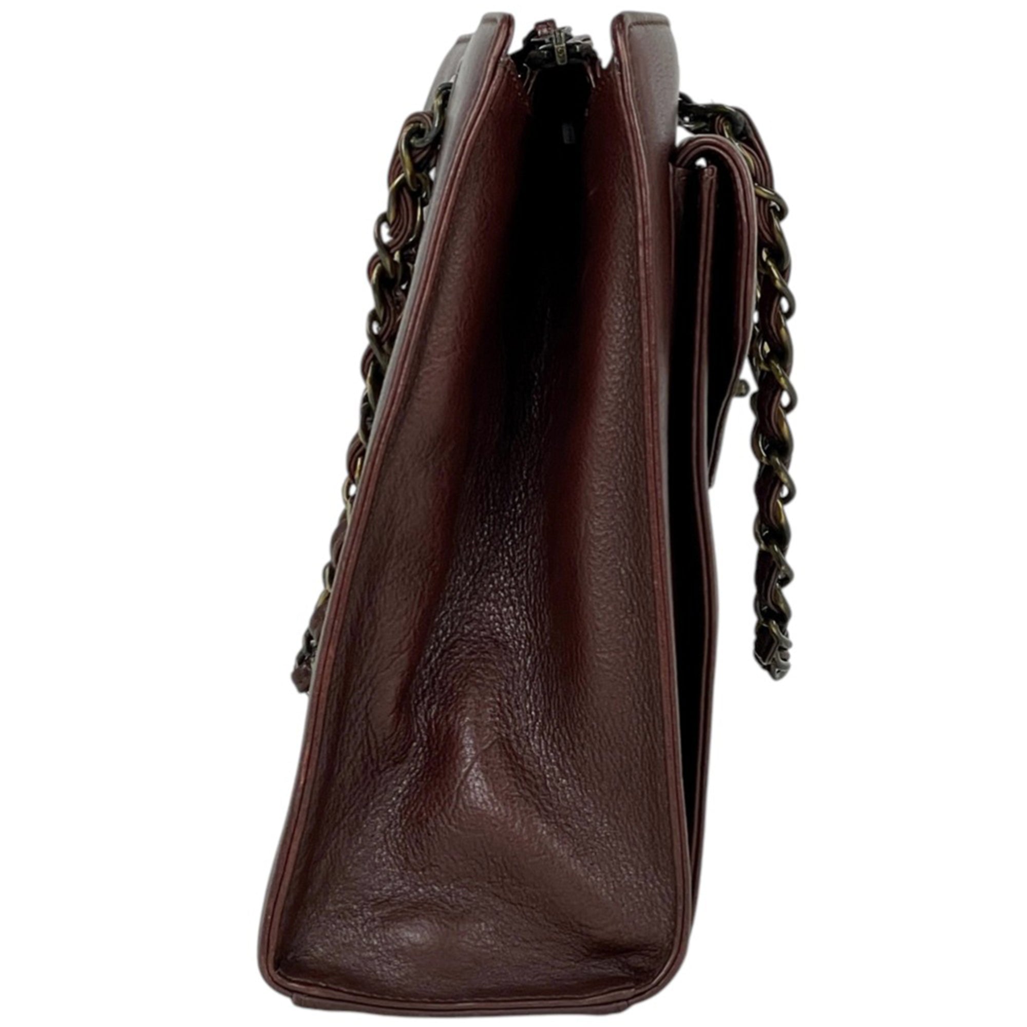 Chanel Brown Leather Handbag Tote Bag