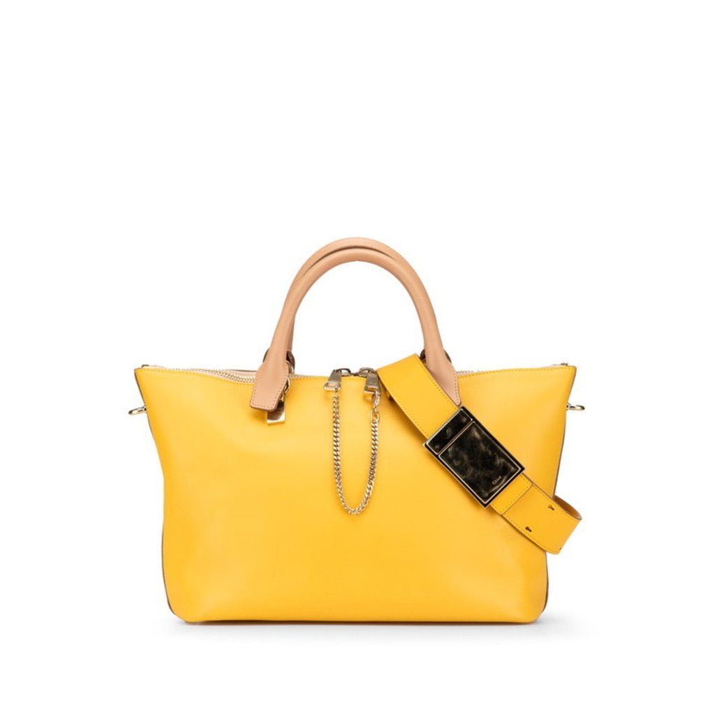 Chloé Beige Yellow Leather Handbag Shoulder Bag (Pre-Owned)