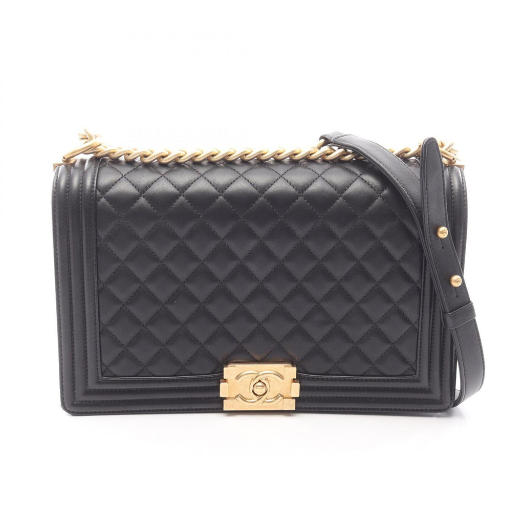 Chanel Black Leather Handbag Shoulder Bag