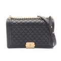 Chanel Black Leather Handbag Shoulder Bag