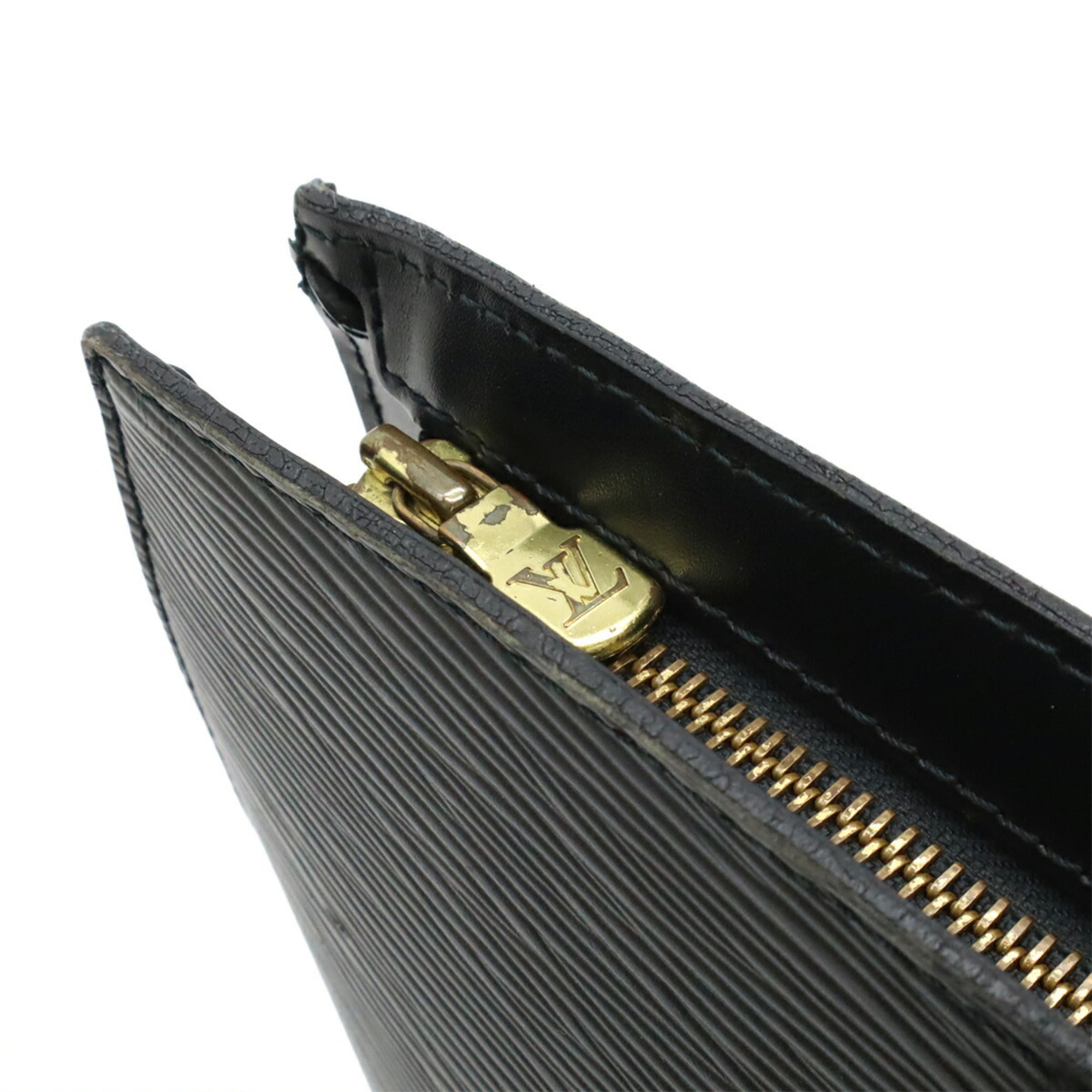 Louis Vuitton Black Noir Epi Leather Handbag Tote Bag