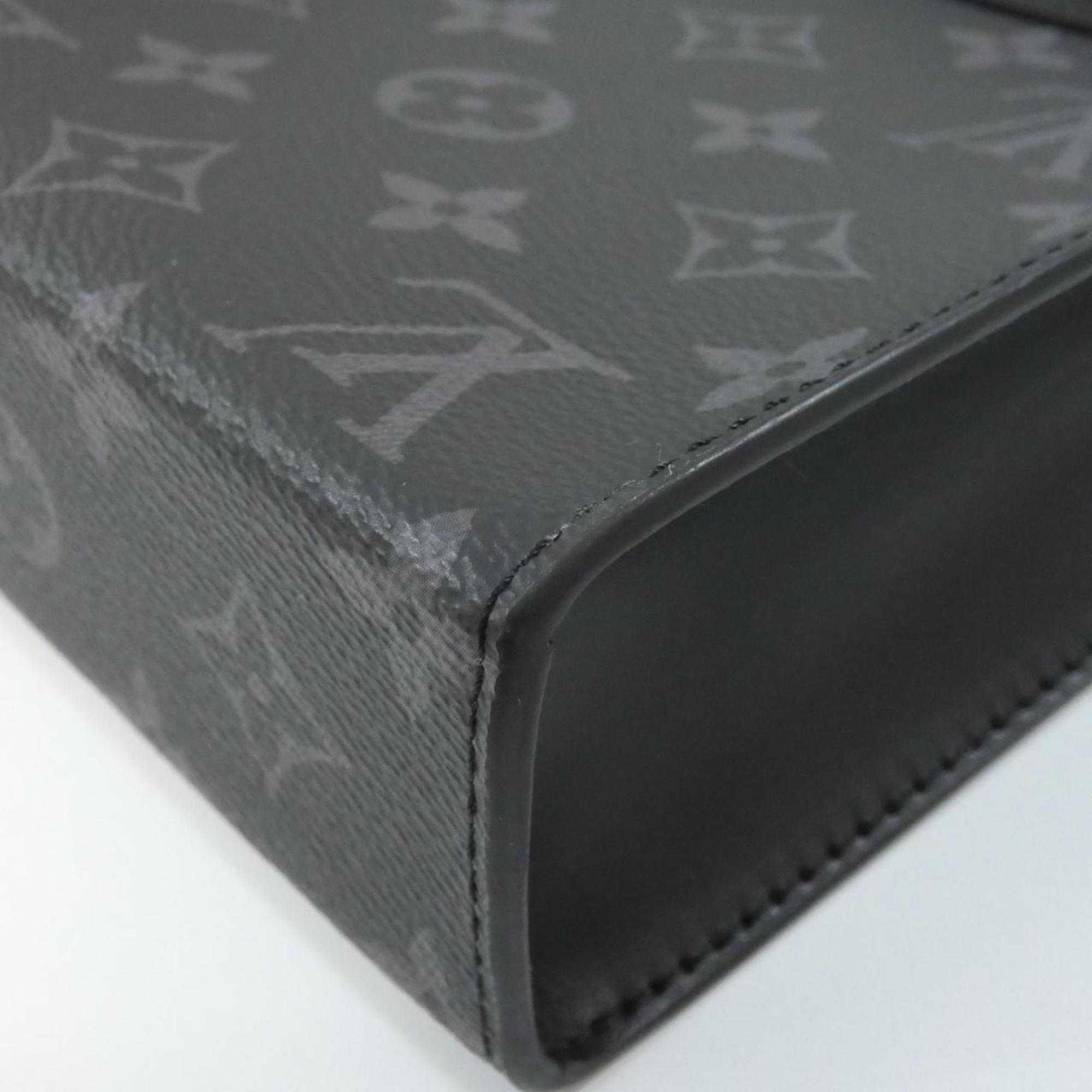 Louis Vuitton Black Gris Coated Canvas Pouch Shoulder Bag