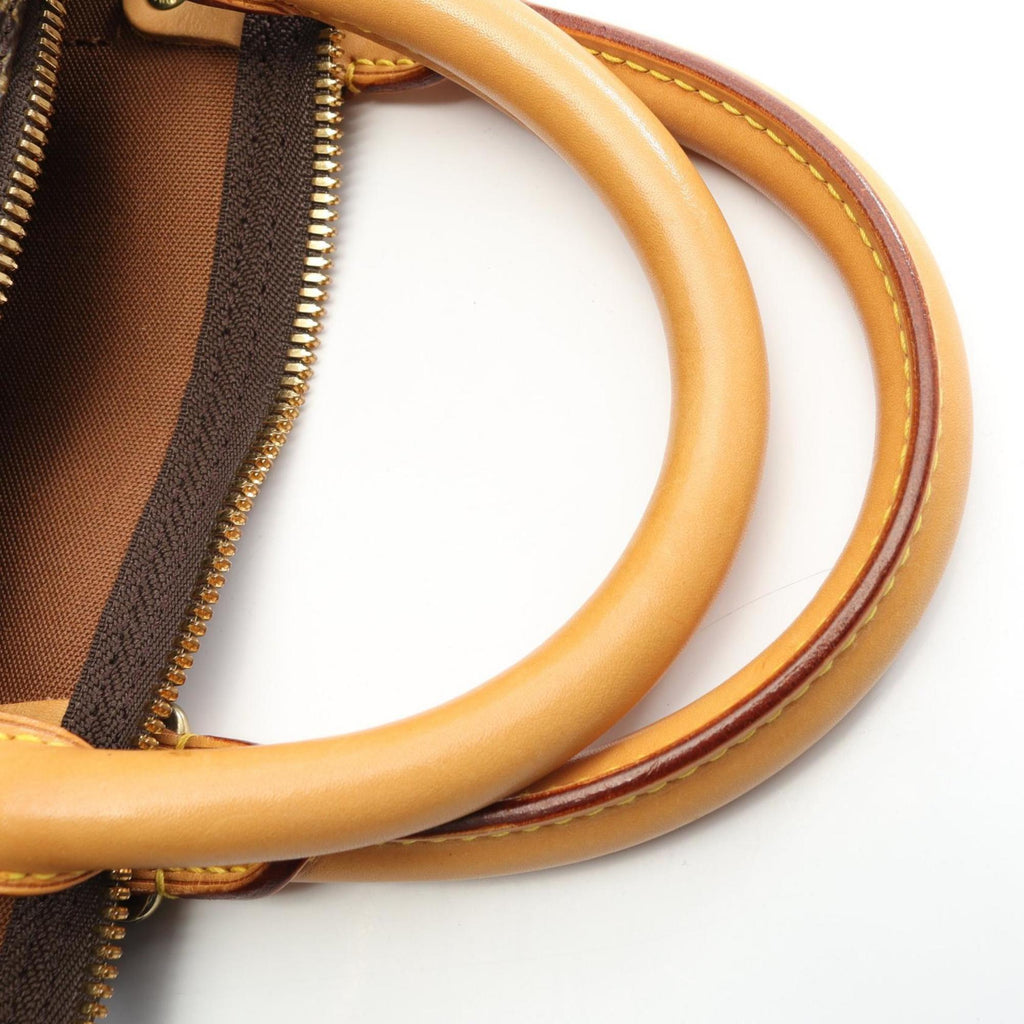 Louis Vuitton Brown Monogram Coated Canvas Leather Boston Bag
