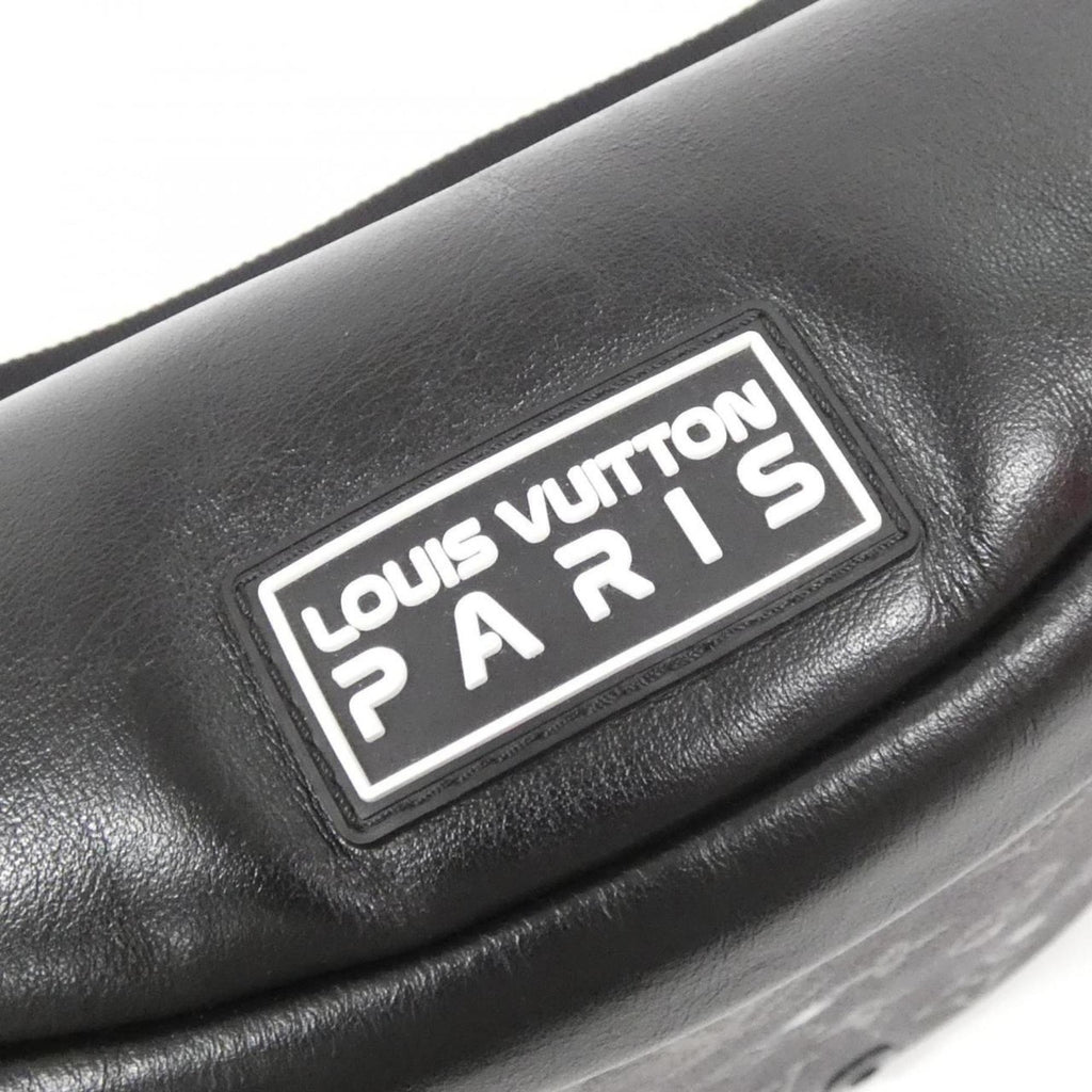 Louis Vuitton Black Silver Coated Canvas Shoulder Bag