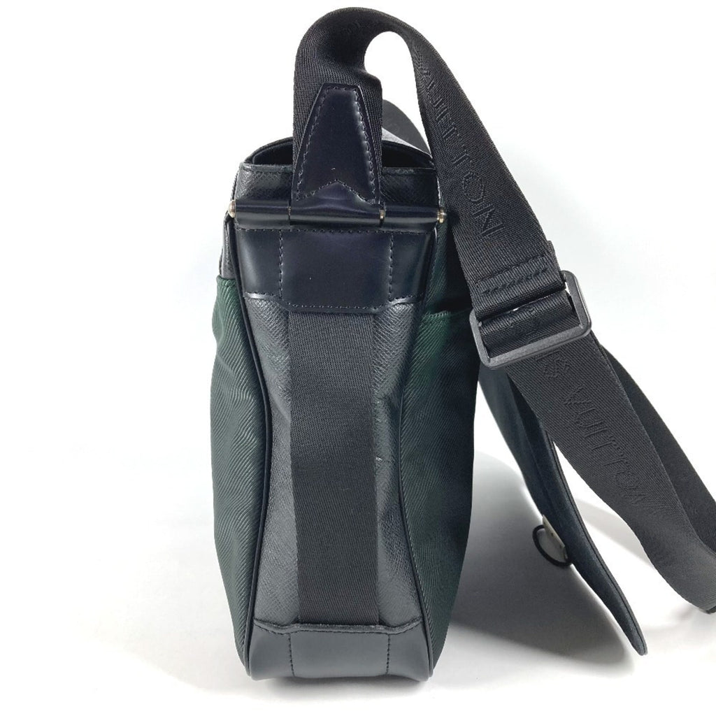 Louis Vuitton Ardoise Black Khaki Taiga Leather Nylon Leather Messenger Bag Shoulder Bag