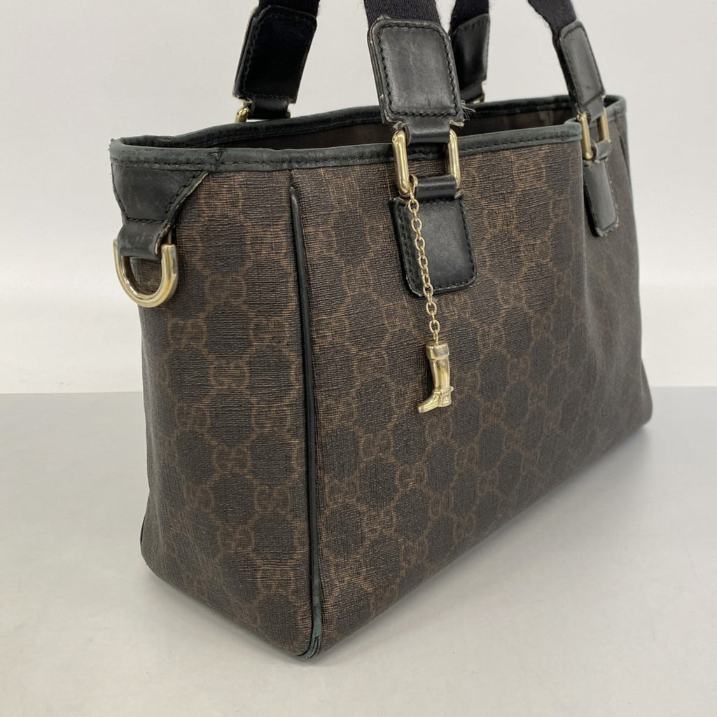 Gucci Black Brown Pvc Tote Bag (Pre-Owned)