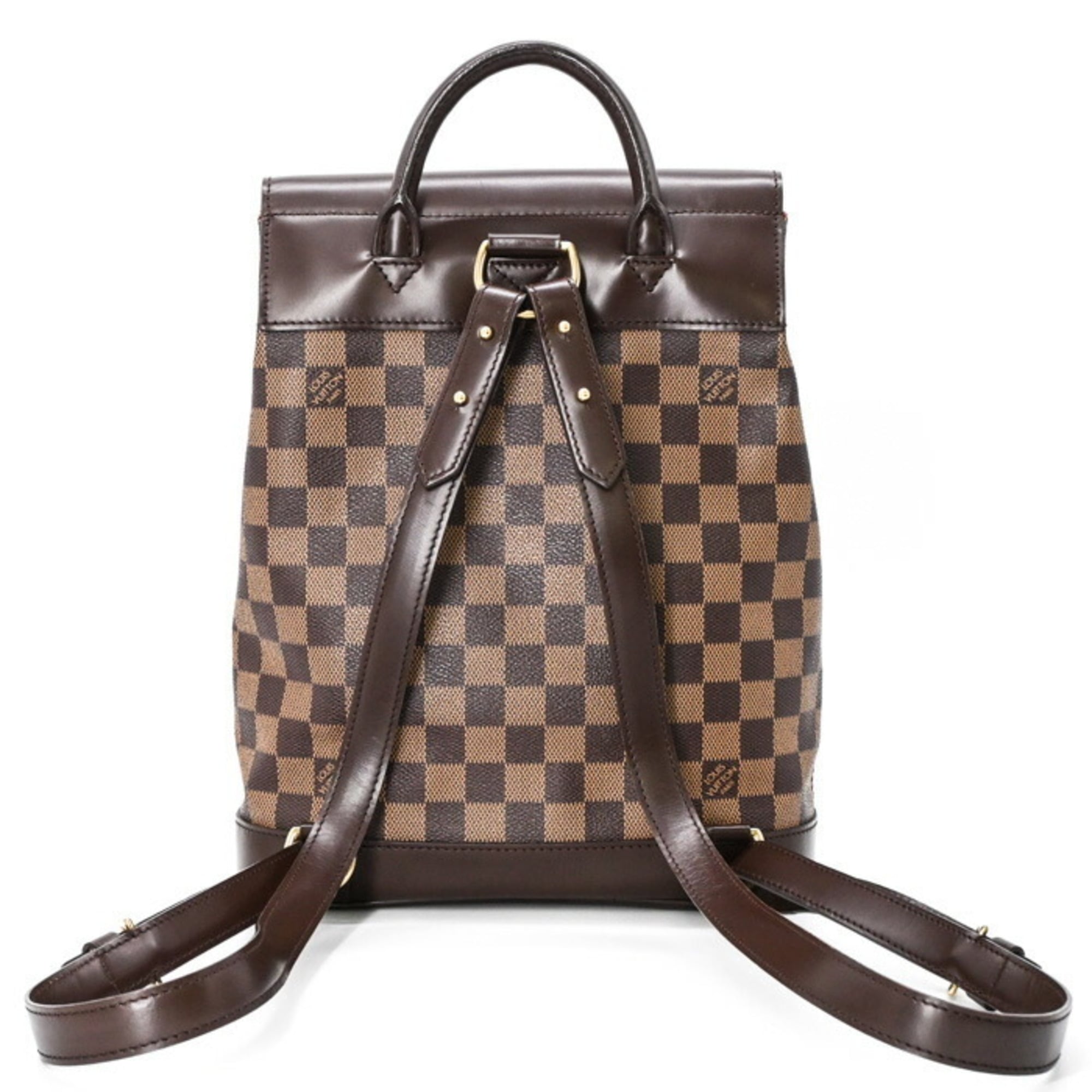 Louis Vuitton Brown Damier Canvas Damier Graphite Leather Backpack