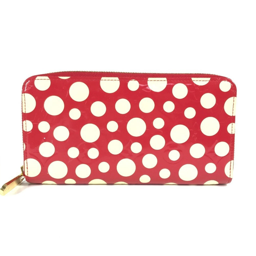 Louis Vuitton Red Color White Patent Leather Long Wallet