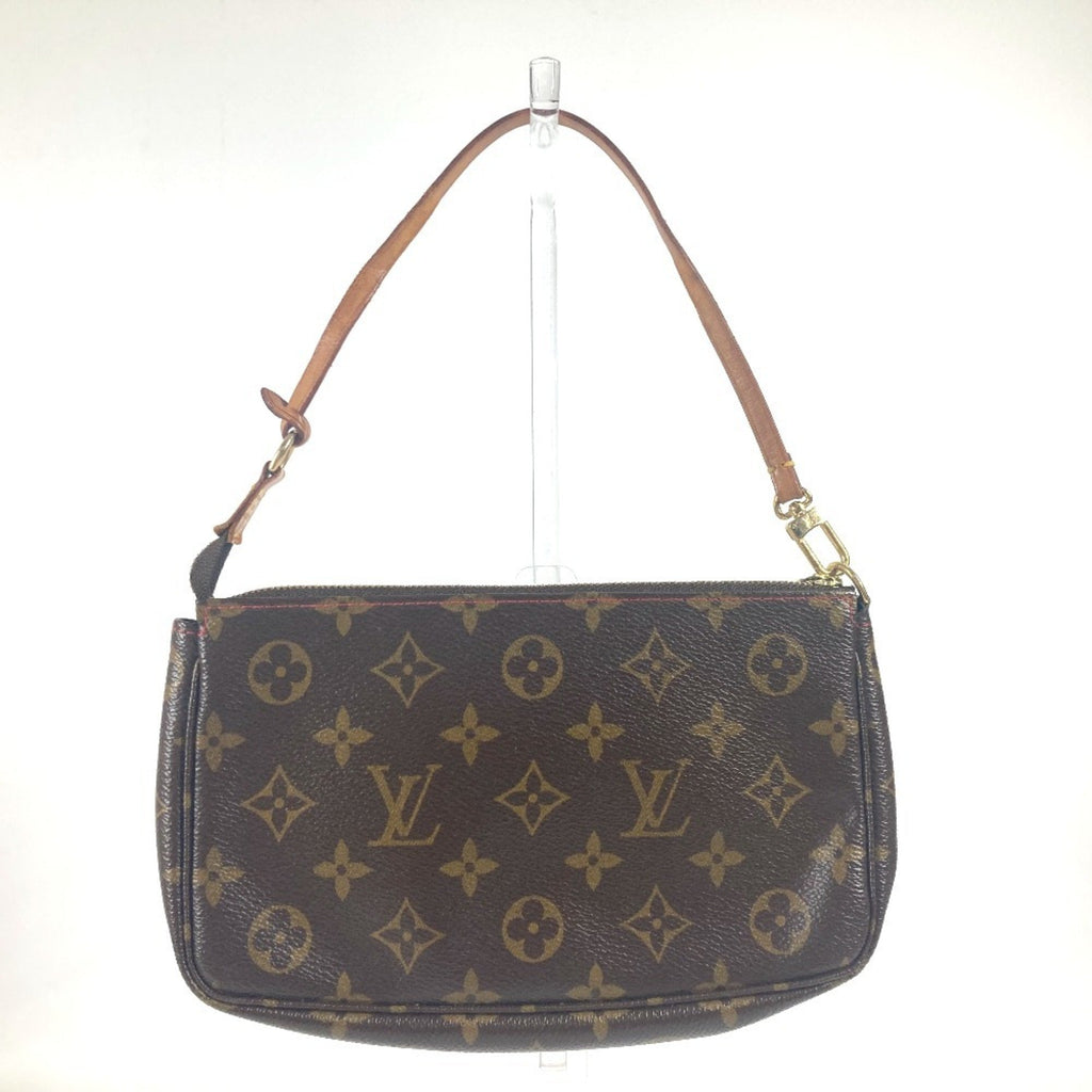 Louis Vuitton Monogram Brown Monogram Cherry Red Color Pochette Pouch