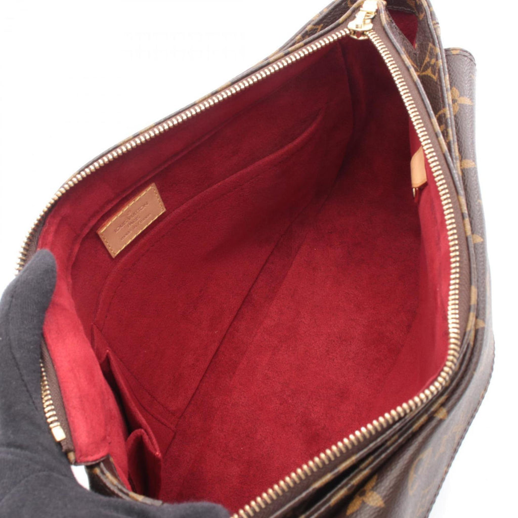 Louis Vuitton Brown Coated Canvas Pvc Monogram Leather Handbag Shoulder Bag