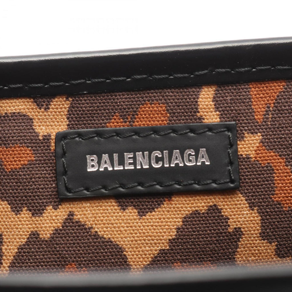Balenciaga Black Canvas Leather Handbag Tote