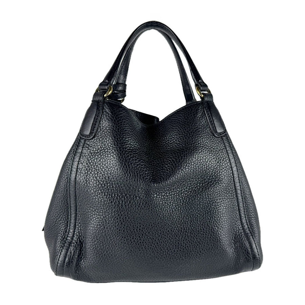 Gucci Black Leather Handbag Shoulder Bag (Pre-Owned)