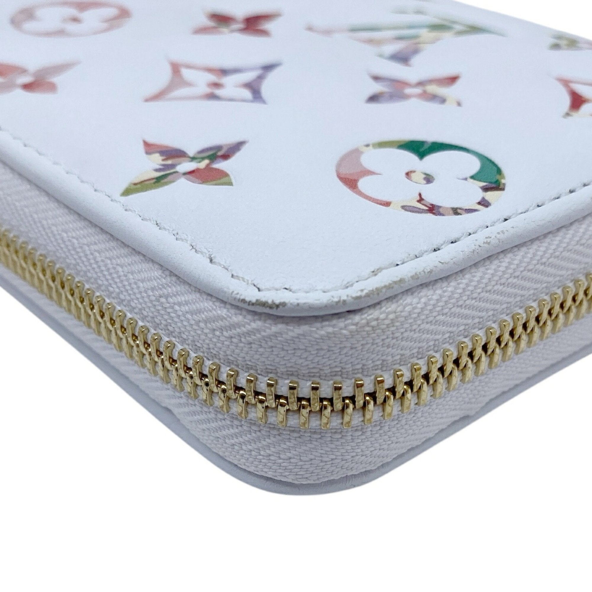 Louis Vuitton Multi-Color White Leather Long Wallet