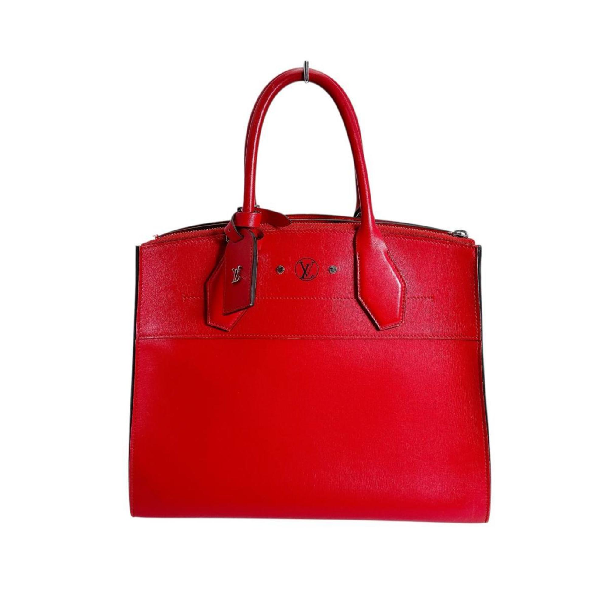 Louis Vuitton Red Color Leather Handbag