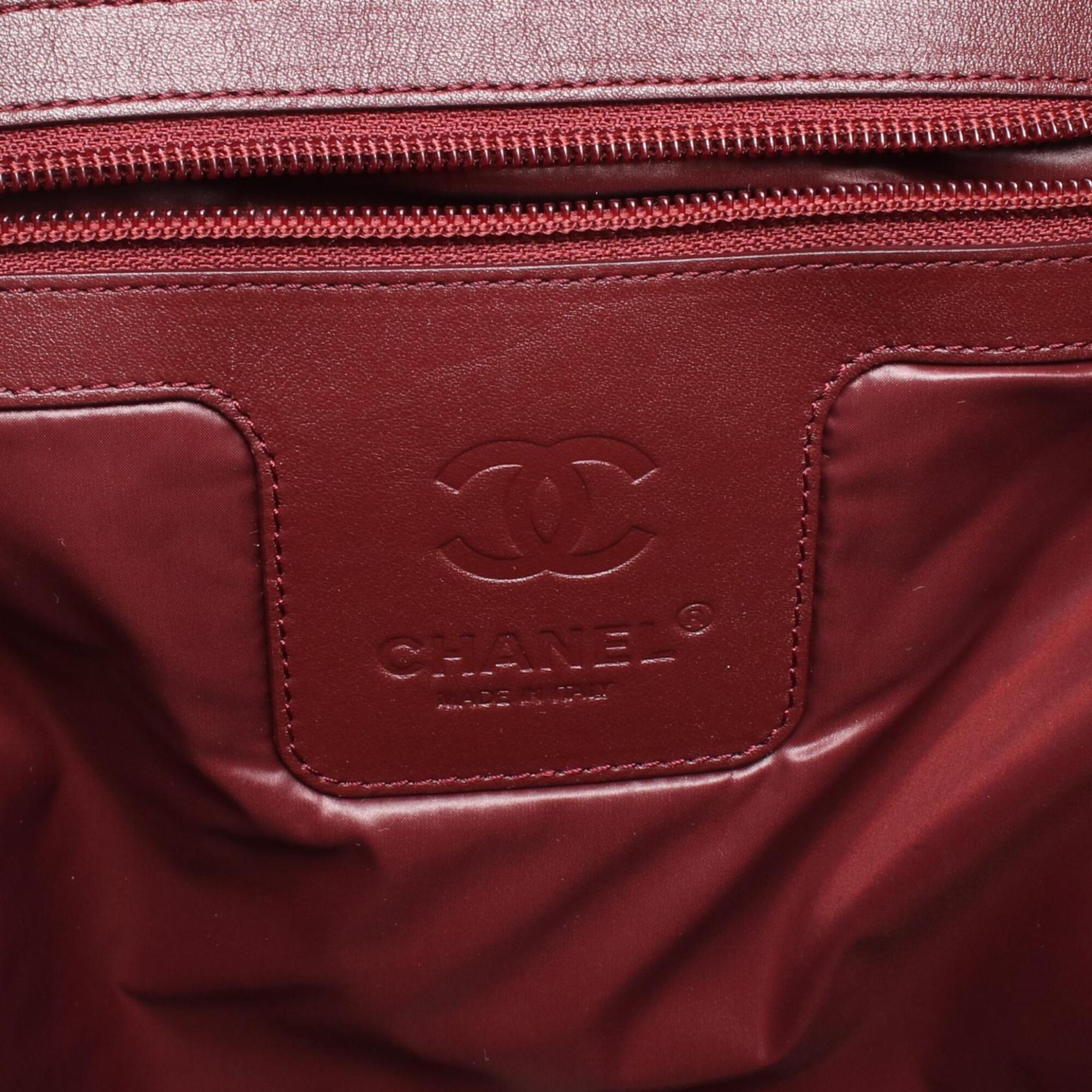 Chanel Black Nylon Leather Backpack