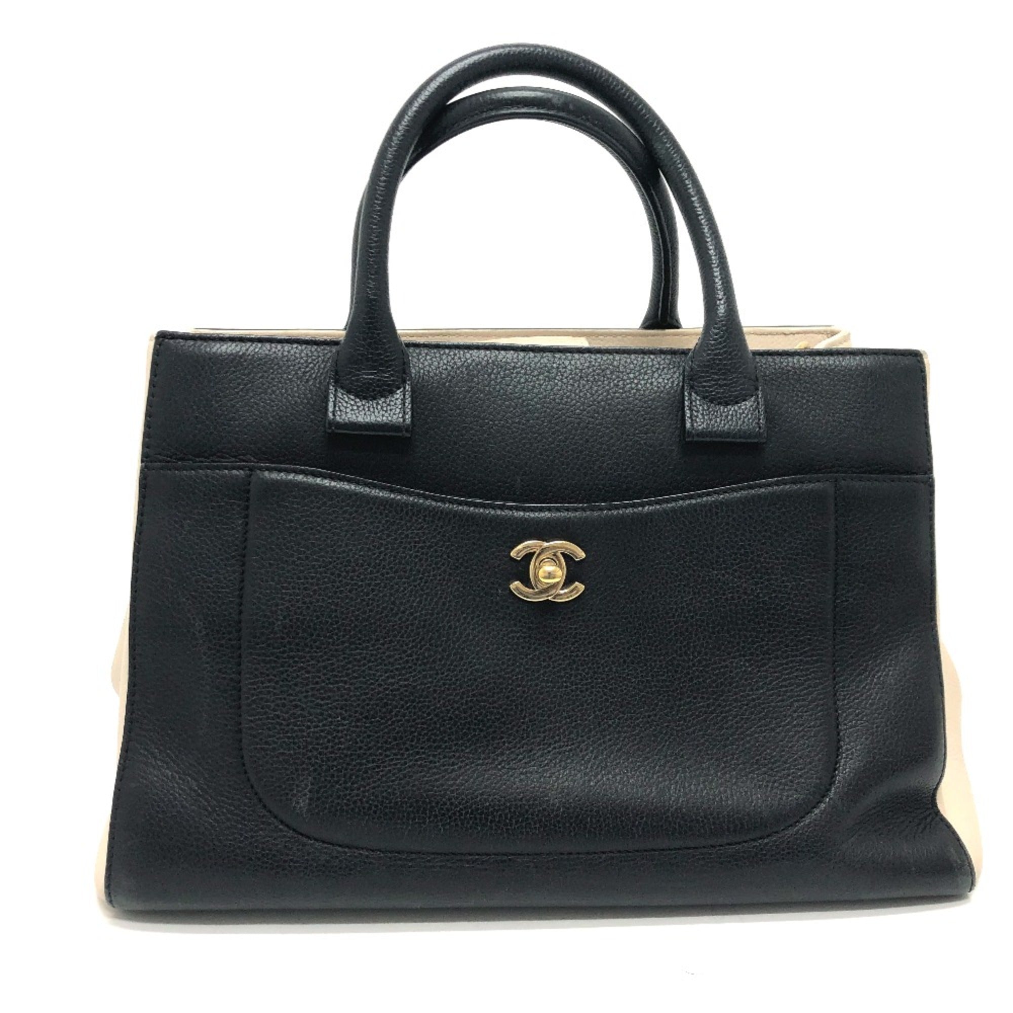 Chanel Black Leather Shoulder Bag