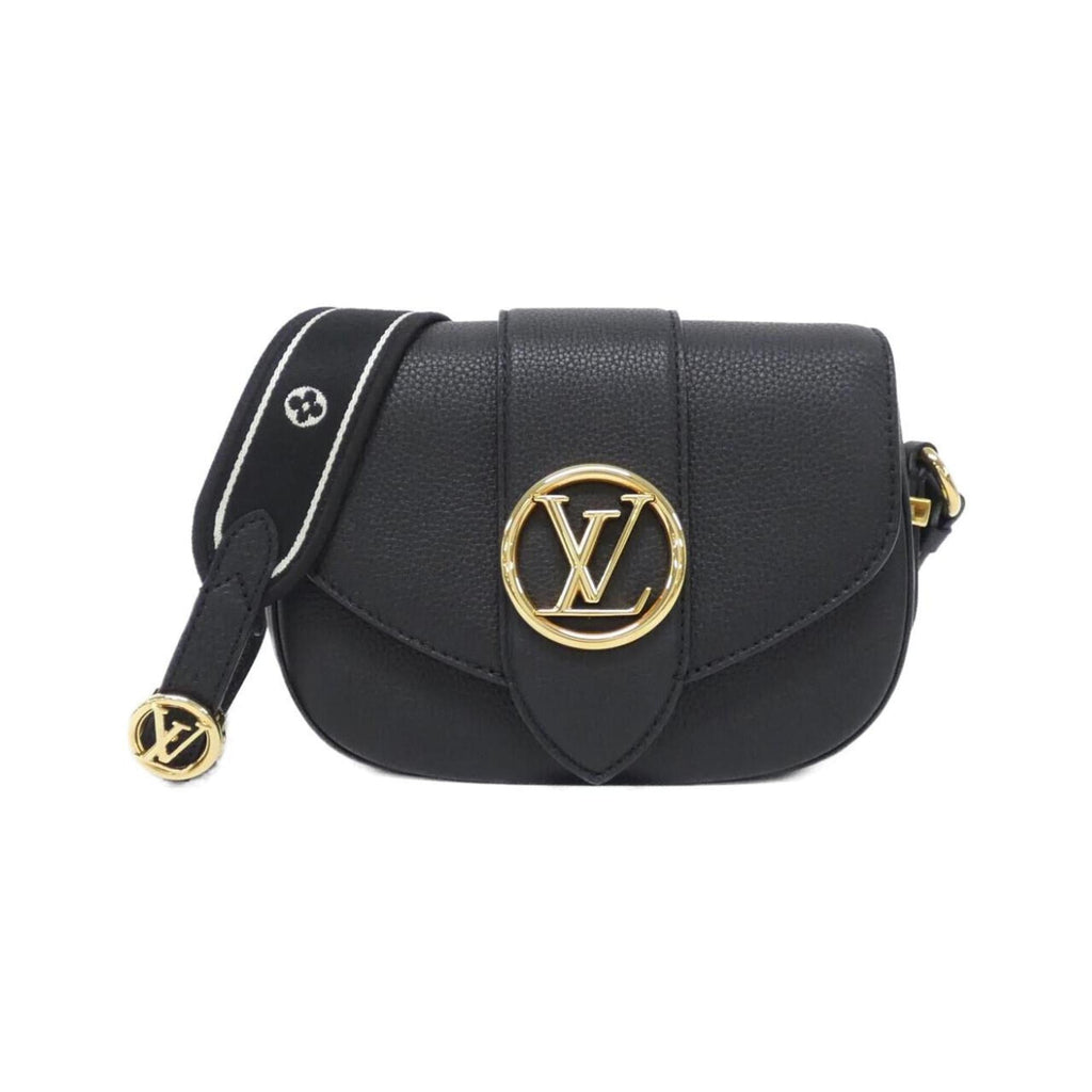 Louis Vuitton Black Leather Shoulder Bag