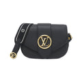 Louis Vuitton Black Leather Shoulder Bag