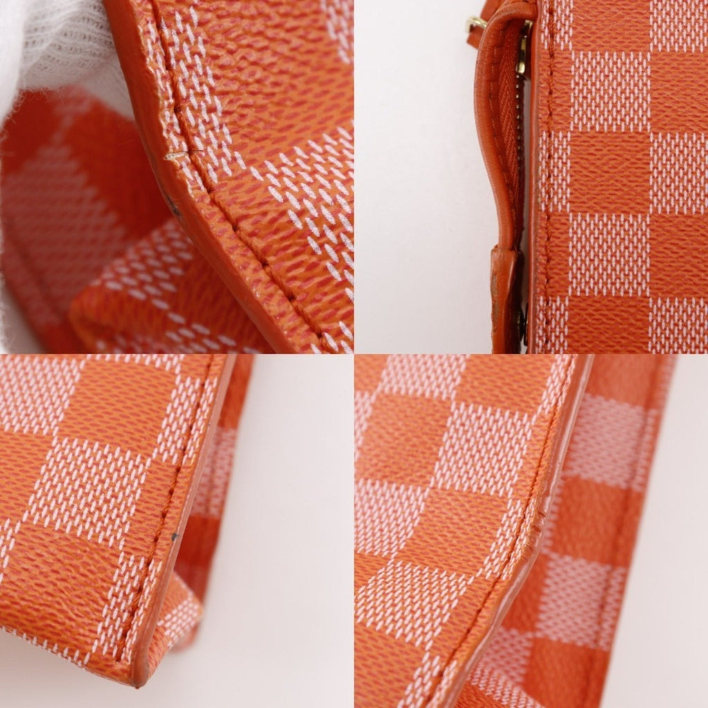 Louis Vuitton Orange Pimont Damier Canvas Handbag Tote Bag
