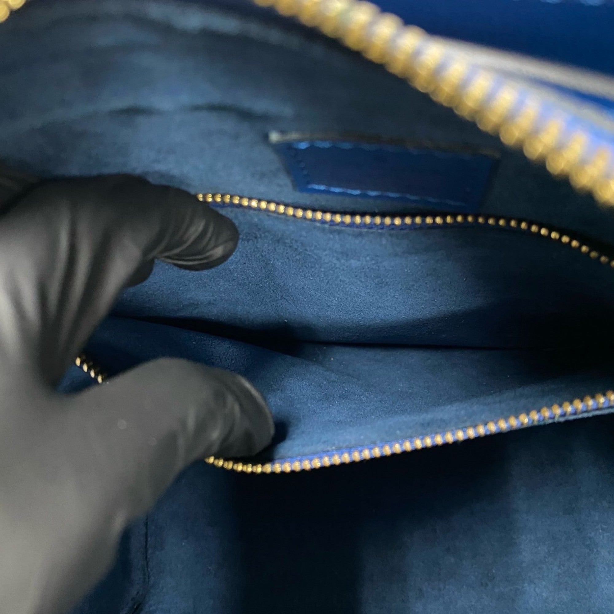 Louis Vuitton Blue Epi Leather Handbag