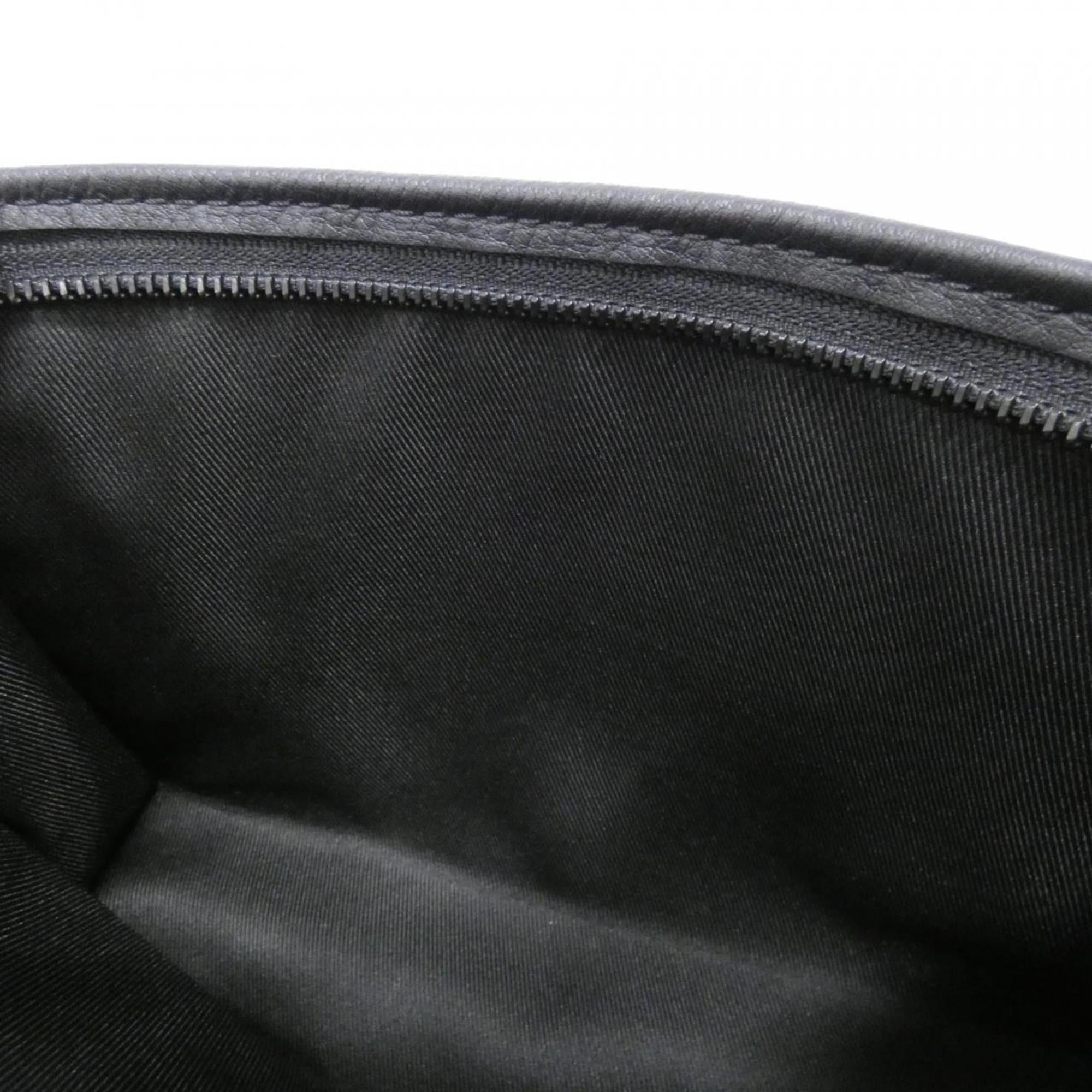 Louis Vuitton Black Leather Pouch Shoulder Bag