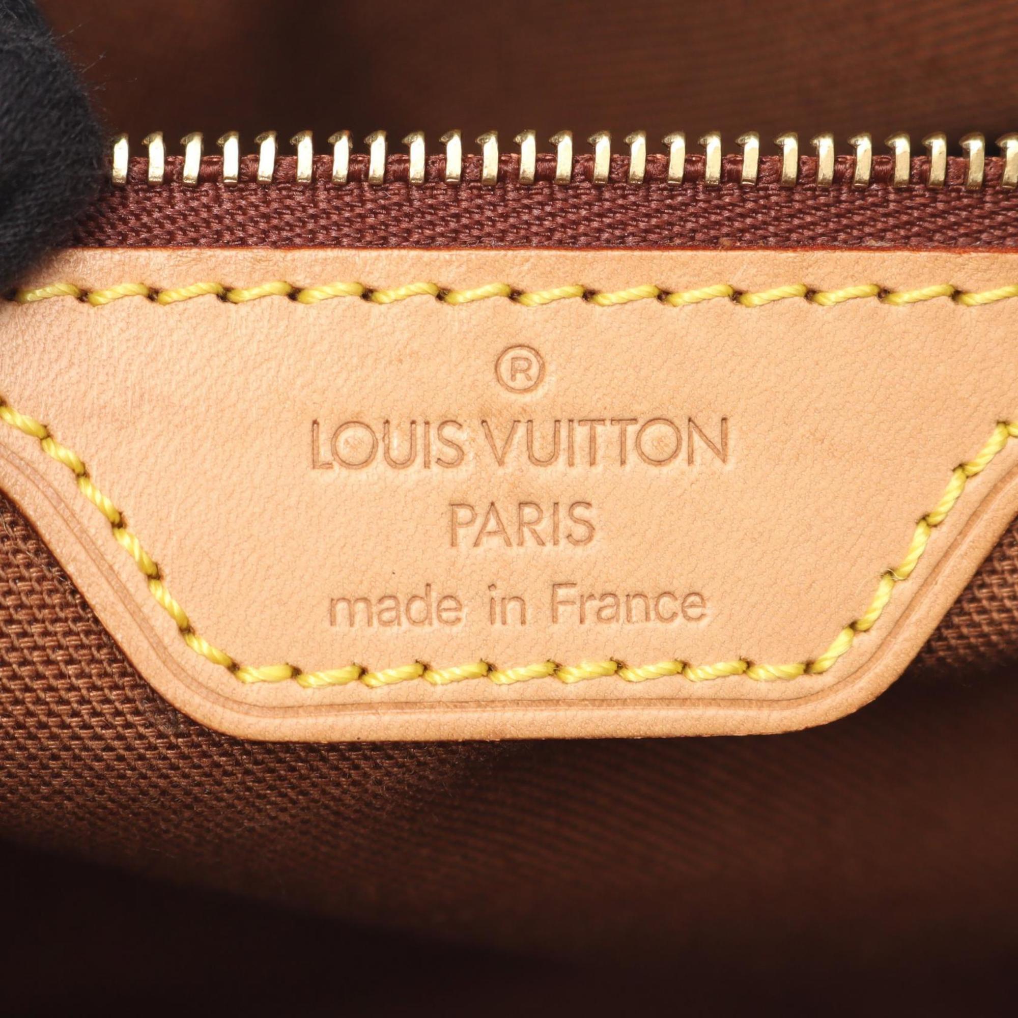 Louis Vuitton Brown Coated Canvas Leather Handbag Shoulder Bag