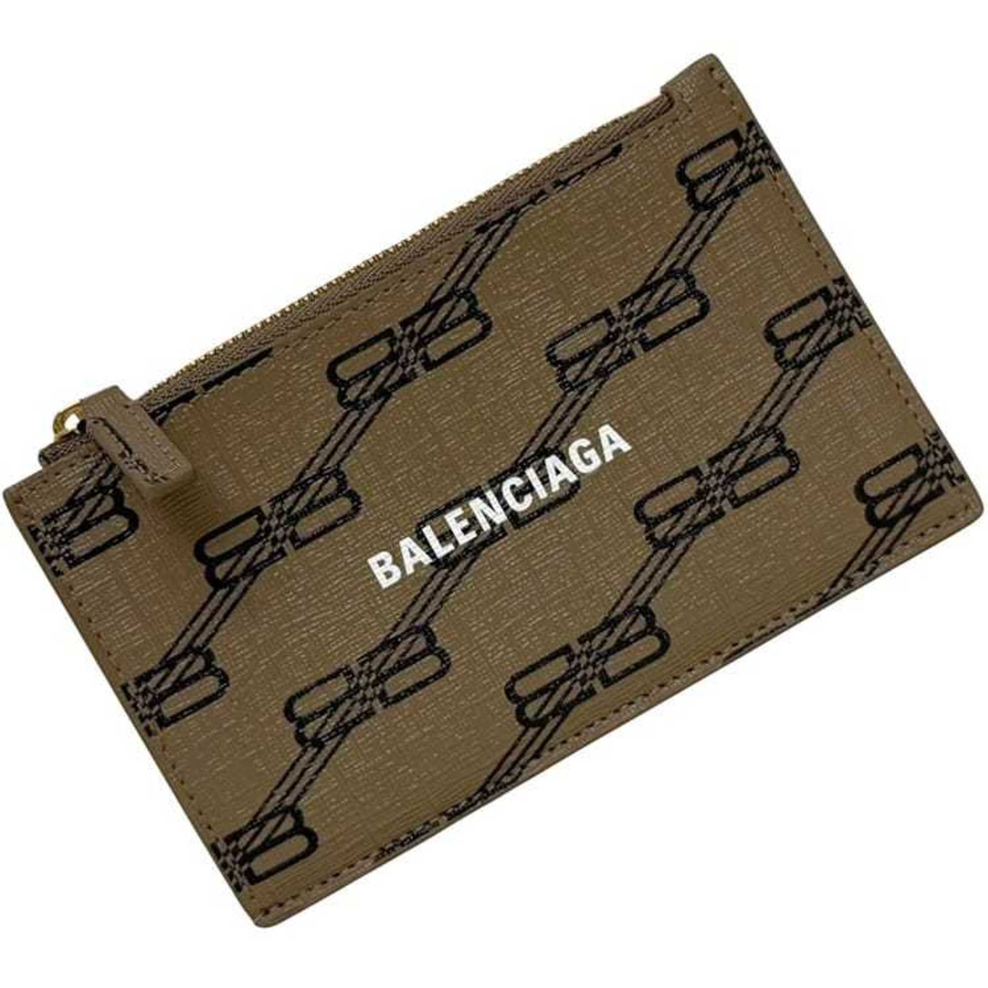 Balenciaga Beige Pvc Leather Coin Purse/Coin Case