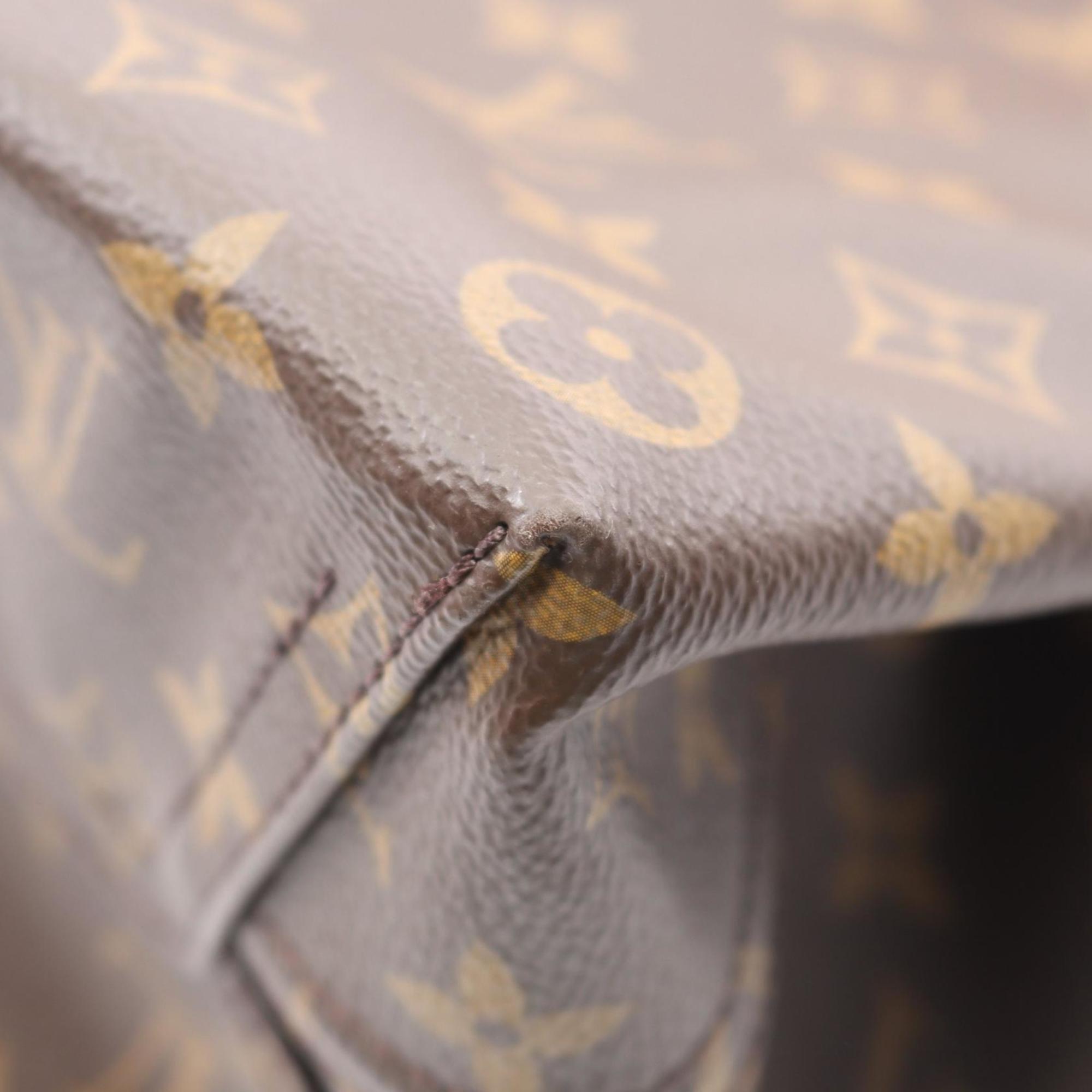 Louis Vuitton Brown Coated Canvas Leather Handbag