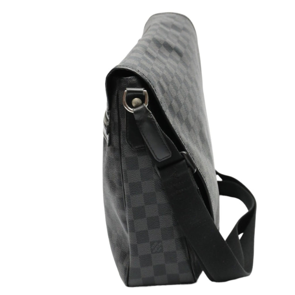 Louis Vuitton Damier Graphite Black Leather Shoulder Bag