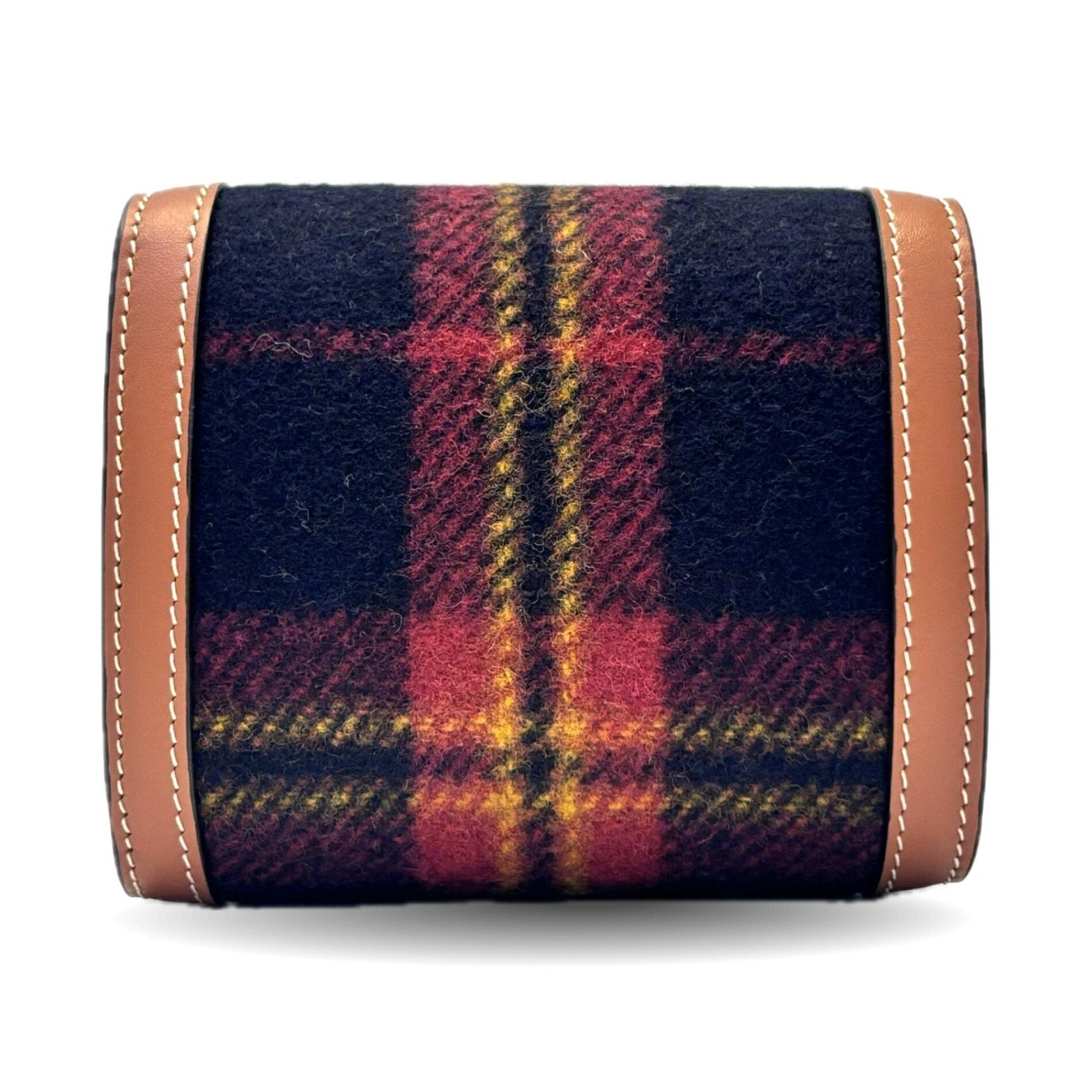 Celine Red Color Fabric Leather Wallet (Bi-Fold)