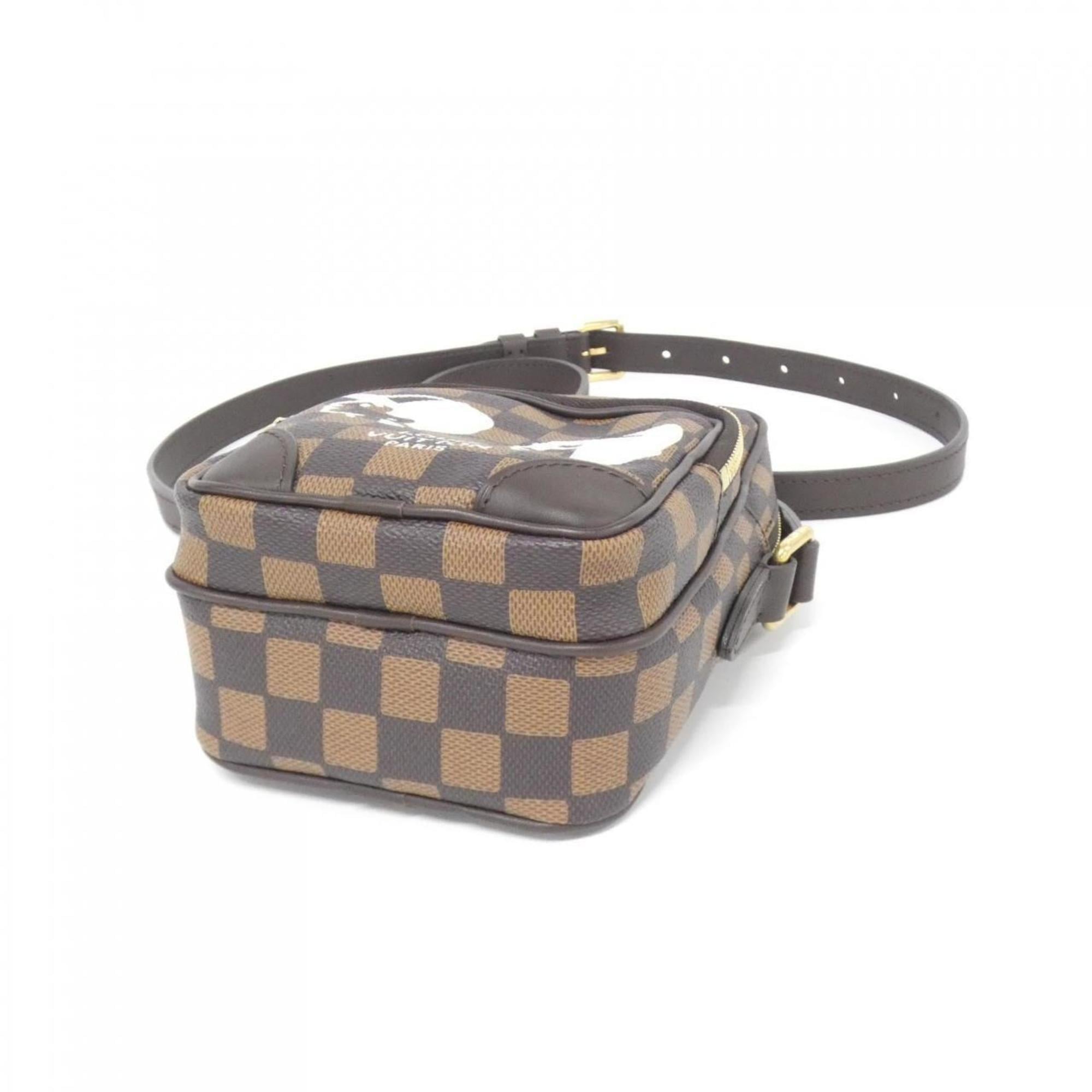 Louis Vuitton Brown Coated Canvas Shoulder Bag