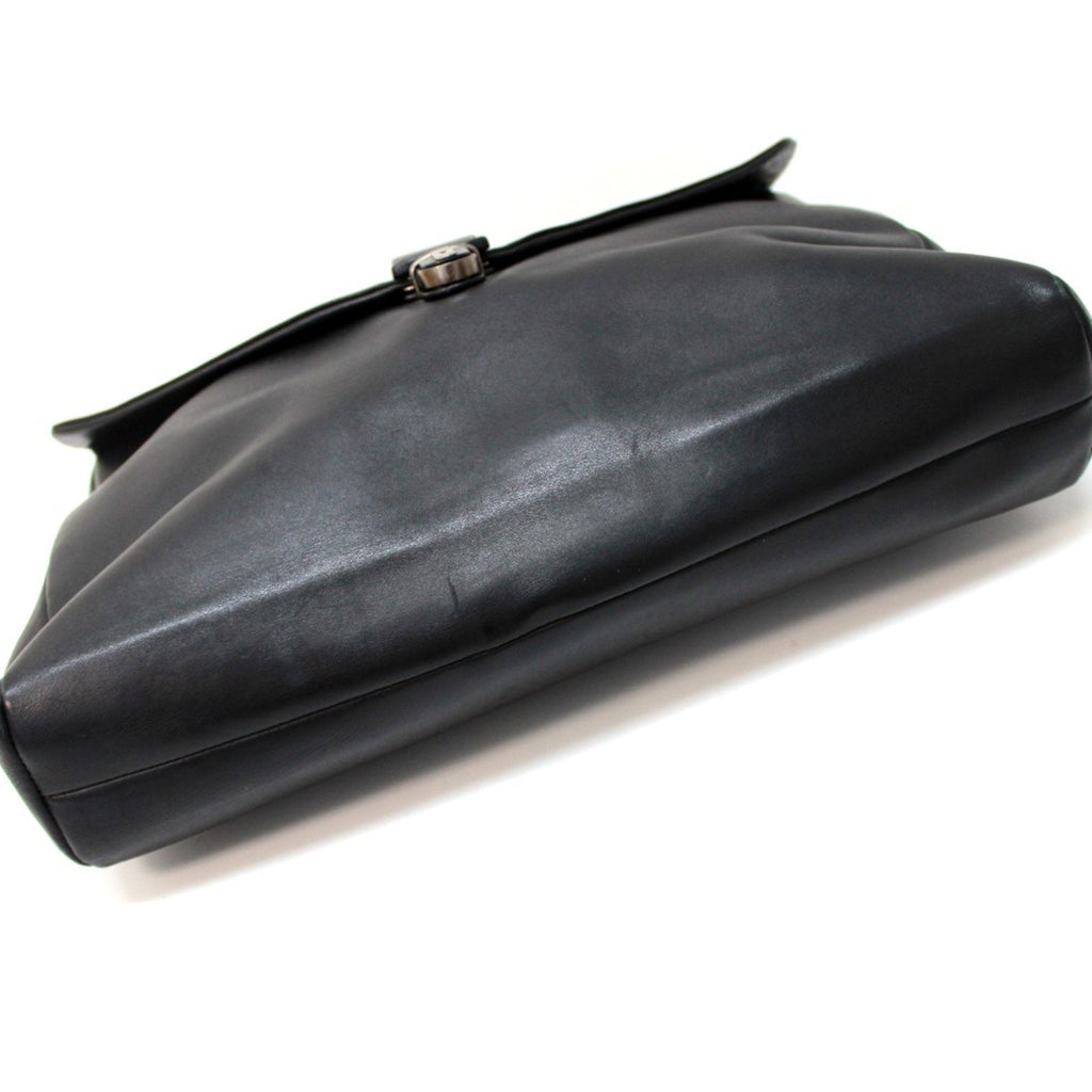 Bottega Veneta Black Leather Briefcase