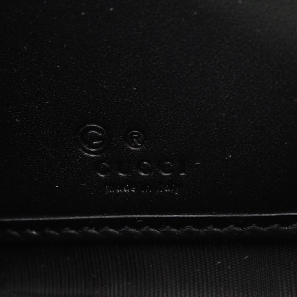 Gucci Beige Black Leather Long Wallet (Bi-Fold) (Pre-Owned)