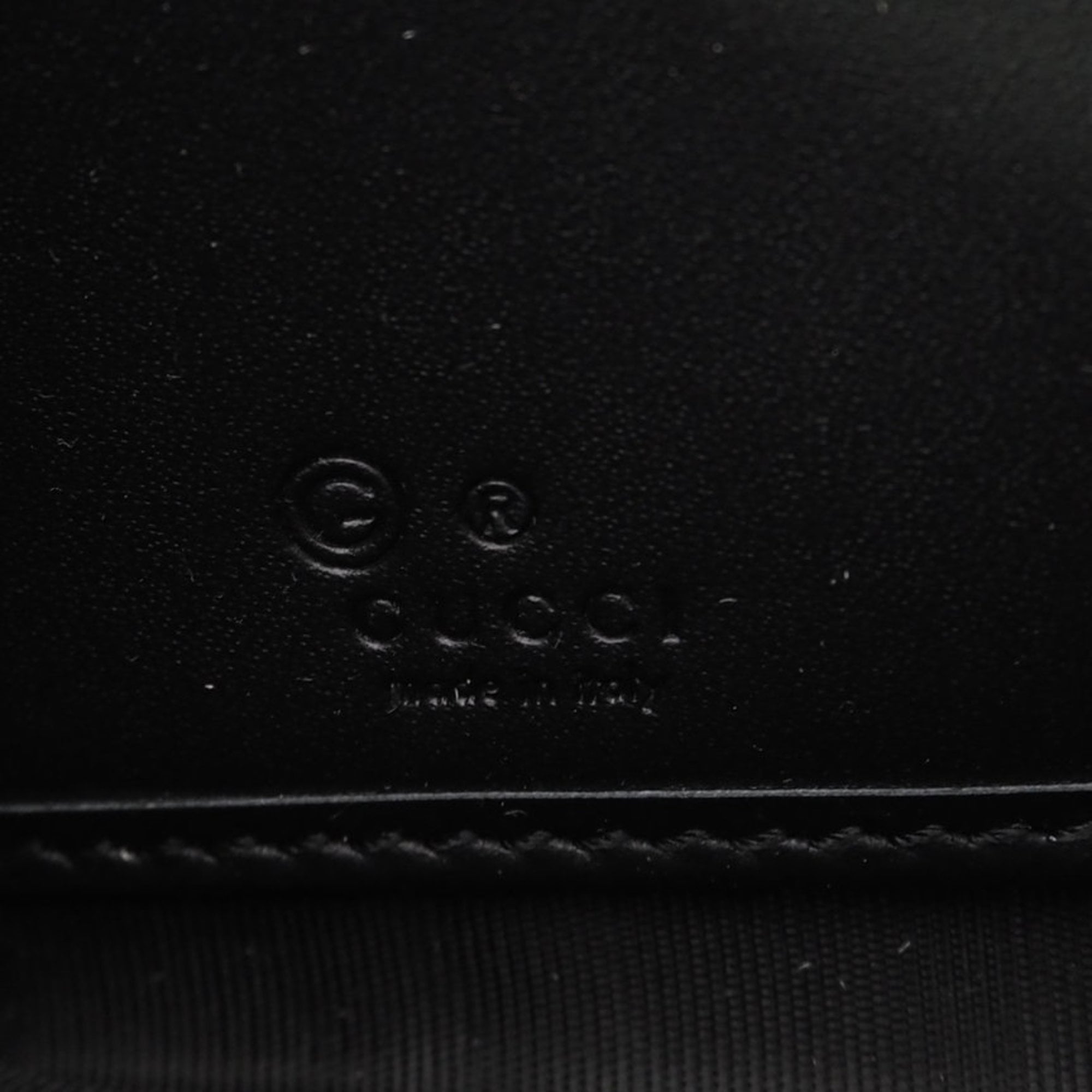 Gucci Beige Black Leather Long Wallet (Bi-Fold) (Pre-Owned)