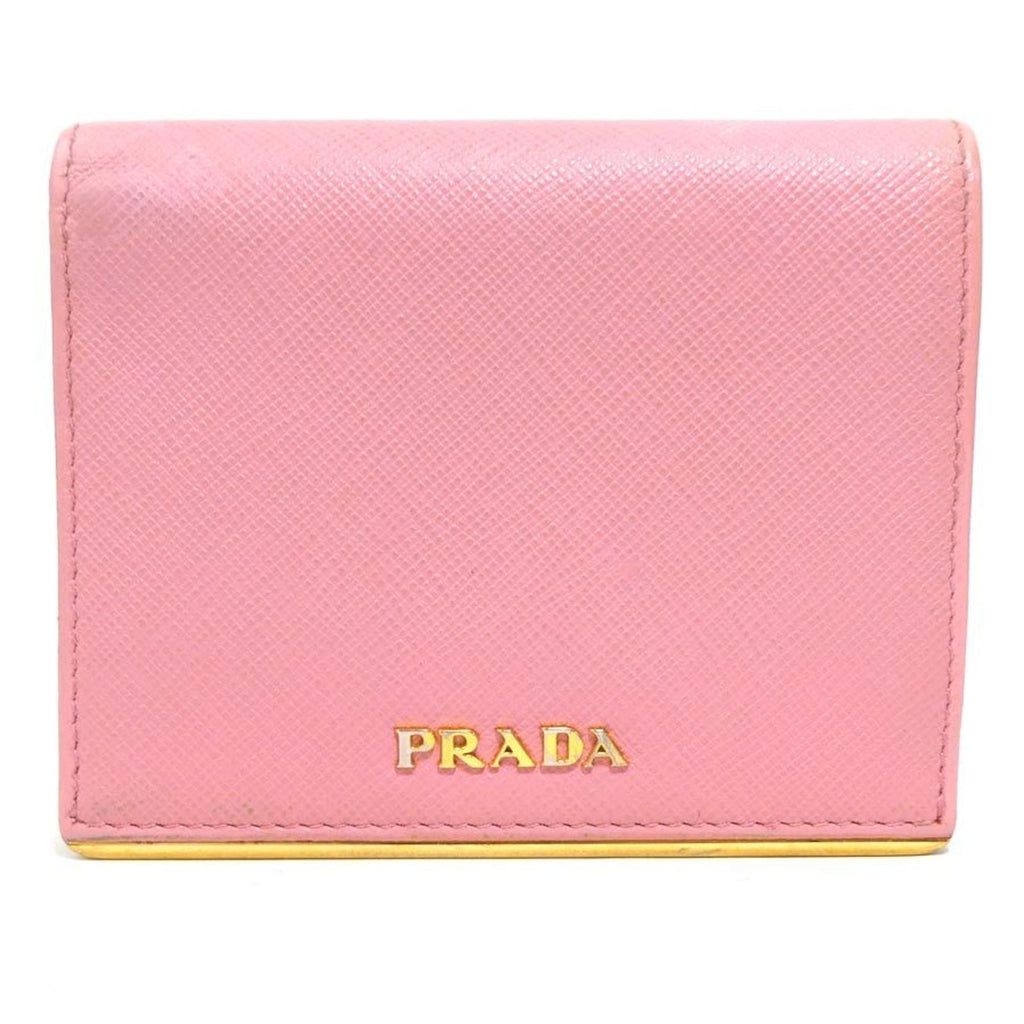 Prada Pink Leather Wallet (Bi-Fold)