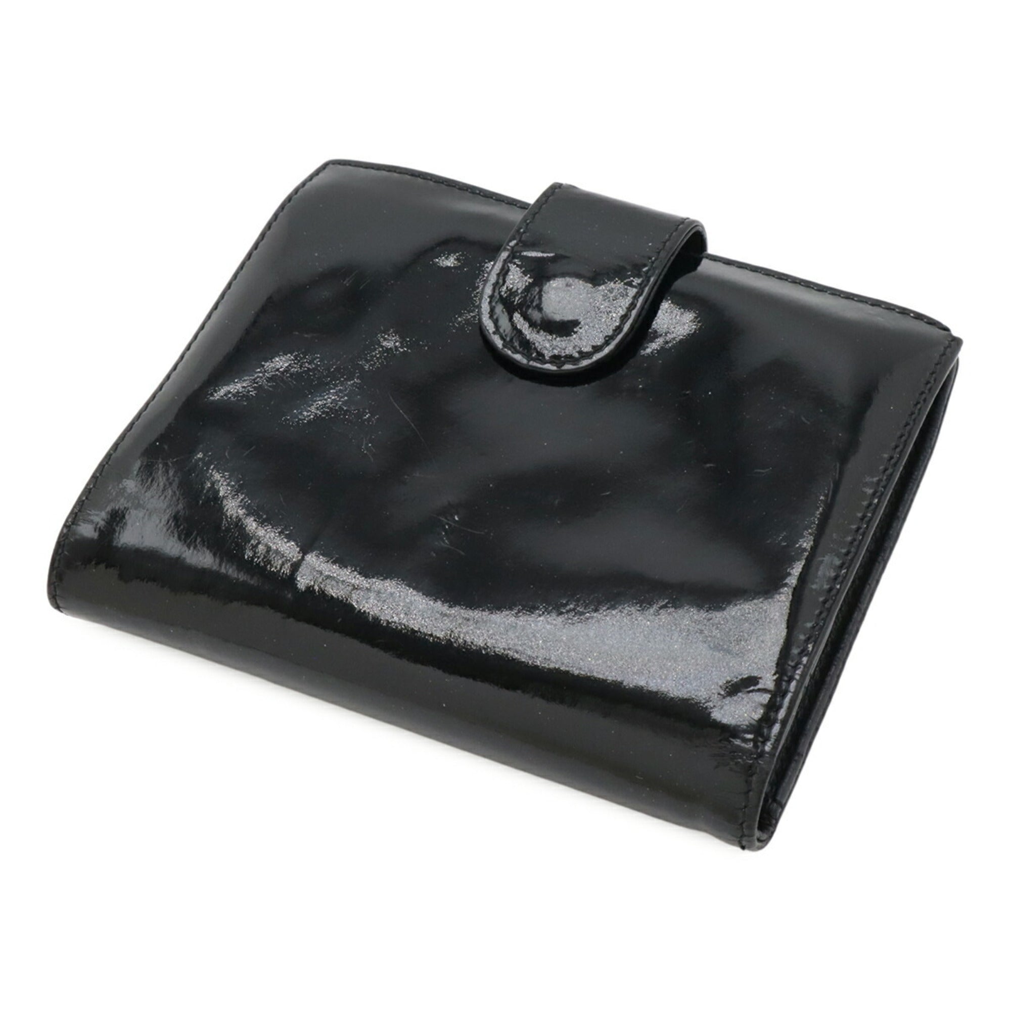 Chanel Black Patent Leather Wallet (Bi-Fold)
