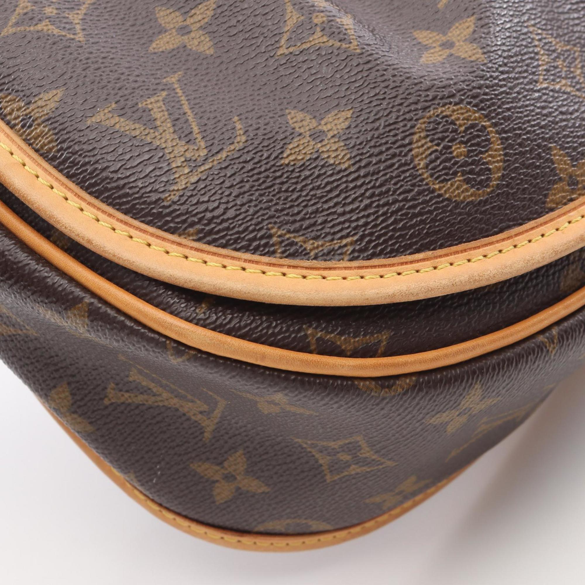 Louis Vuitton Brown Coated Canvas Pvc Monogram Leather Shoulder Bag