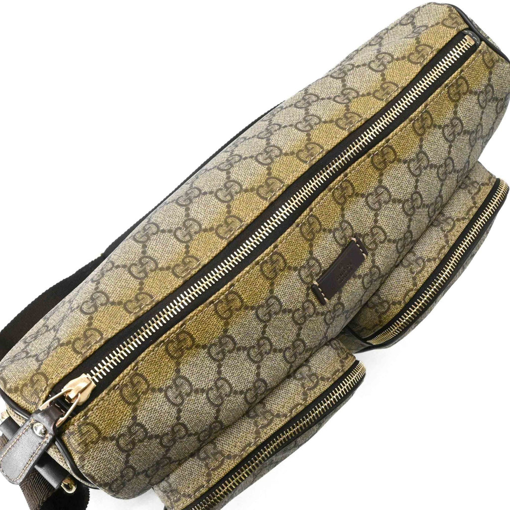 Gucci Beige Brown Pvc Leather Shoulder Bag (Pre-Owned)