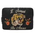 Gucci Black Multi-Color Nylon Canvas Clutch Bag (Pre-Owned)