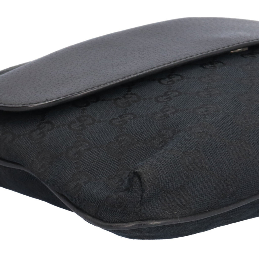 Gucci Black Gg Canvas Shoulder Bag (Pre-Owned)