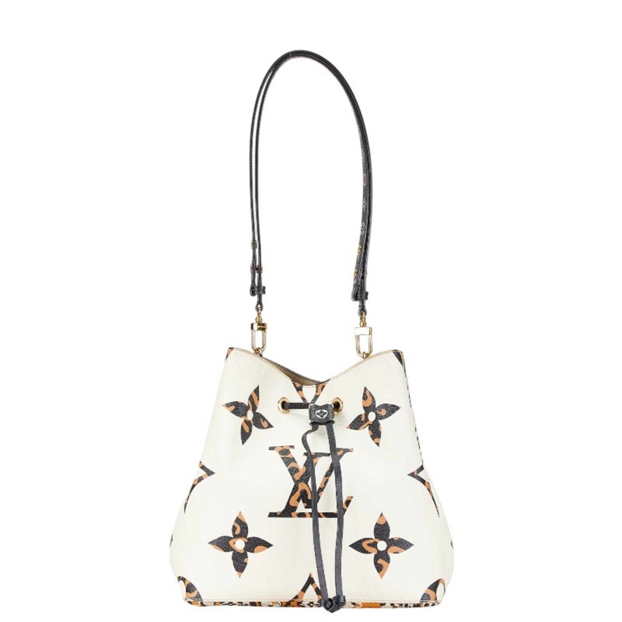 Louis Vuitton Black Lv Off White Orange Pvc Leather Shoulder Bag