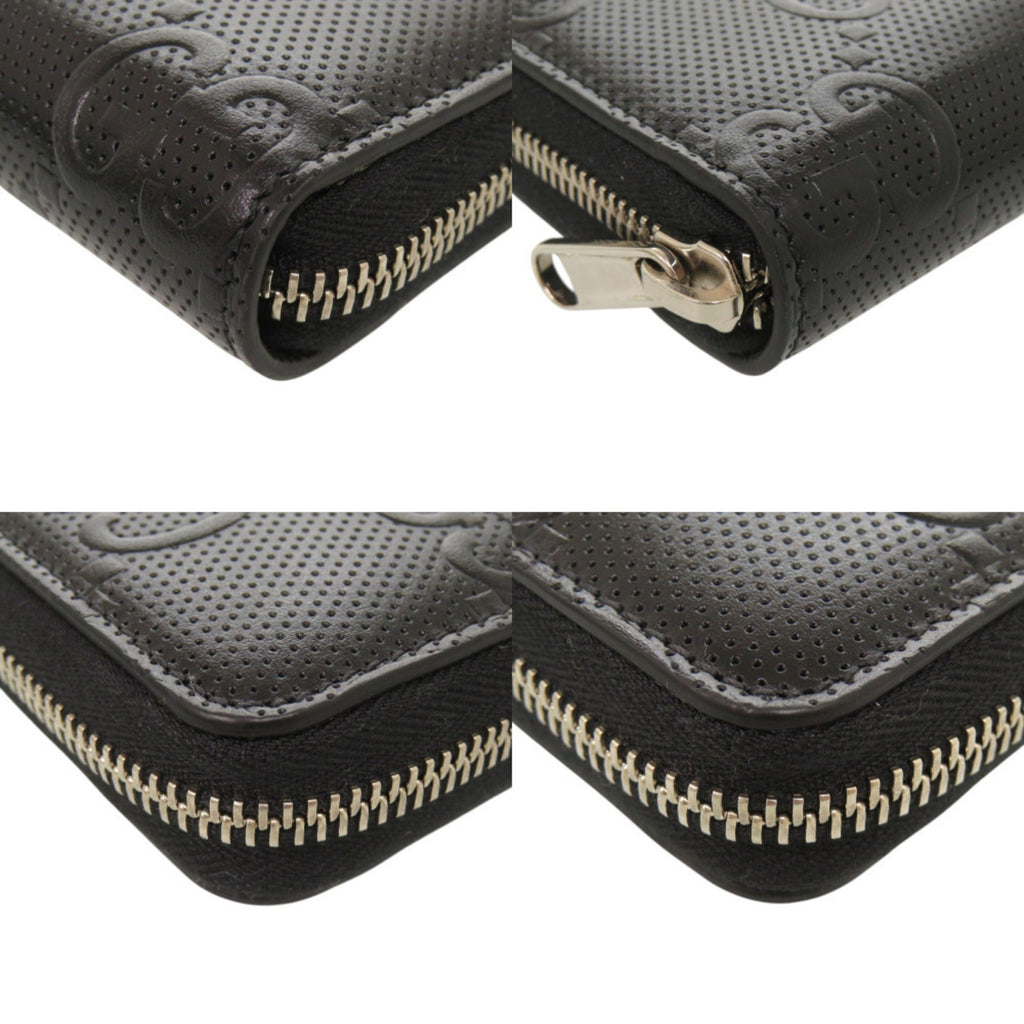 Gucci Black Leather Long Wallet (Bi-Fold) (Pre-Owned)