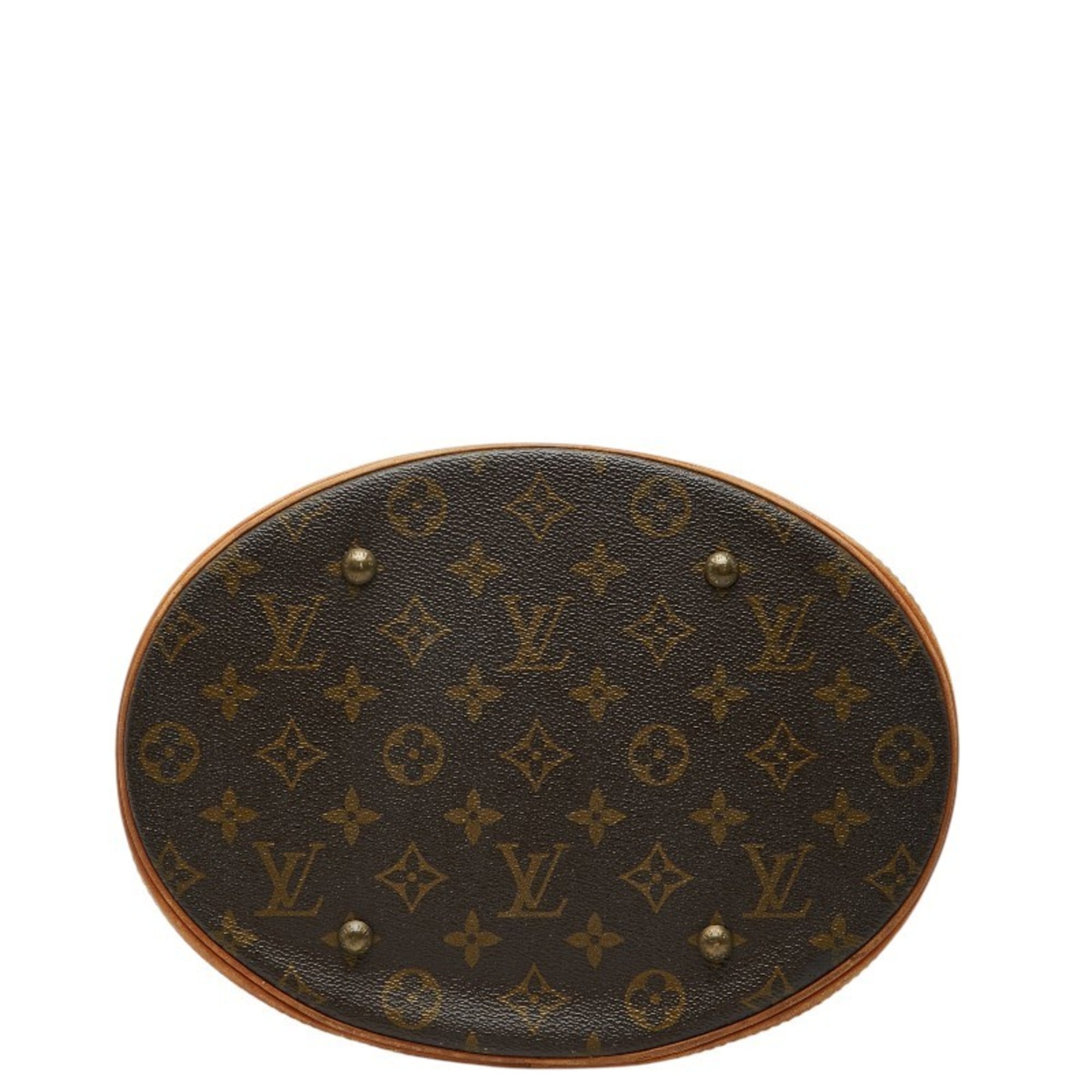 Louis Vuitton Brown Pvc Leather Shoulder Bag Tote Bag