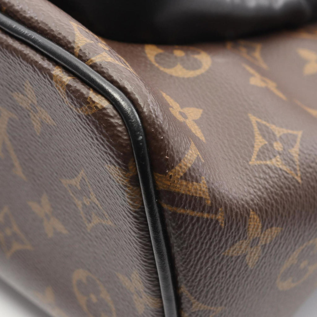 Louis Vuitton Black Brown Monogram Macassar Coated Canvas Leather Backpack