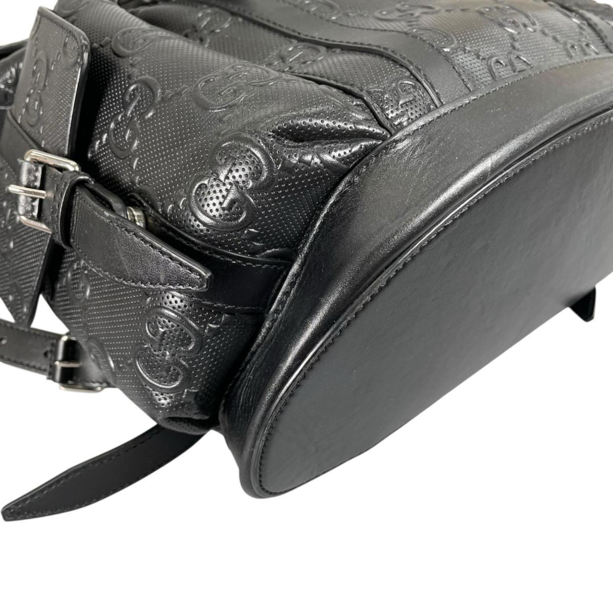 Gucci Black Leather Backpack (Pre-Owned)